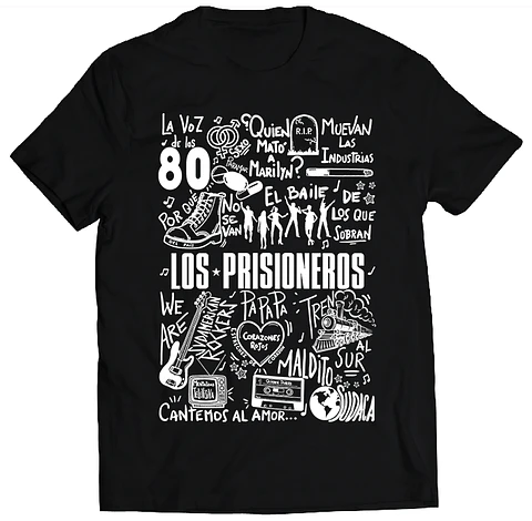 Polera Los Prisioneros - Temazos White | Rock