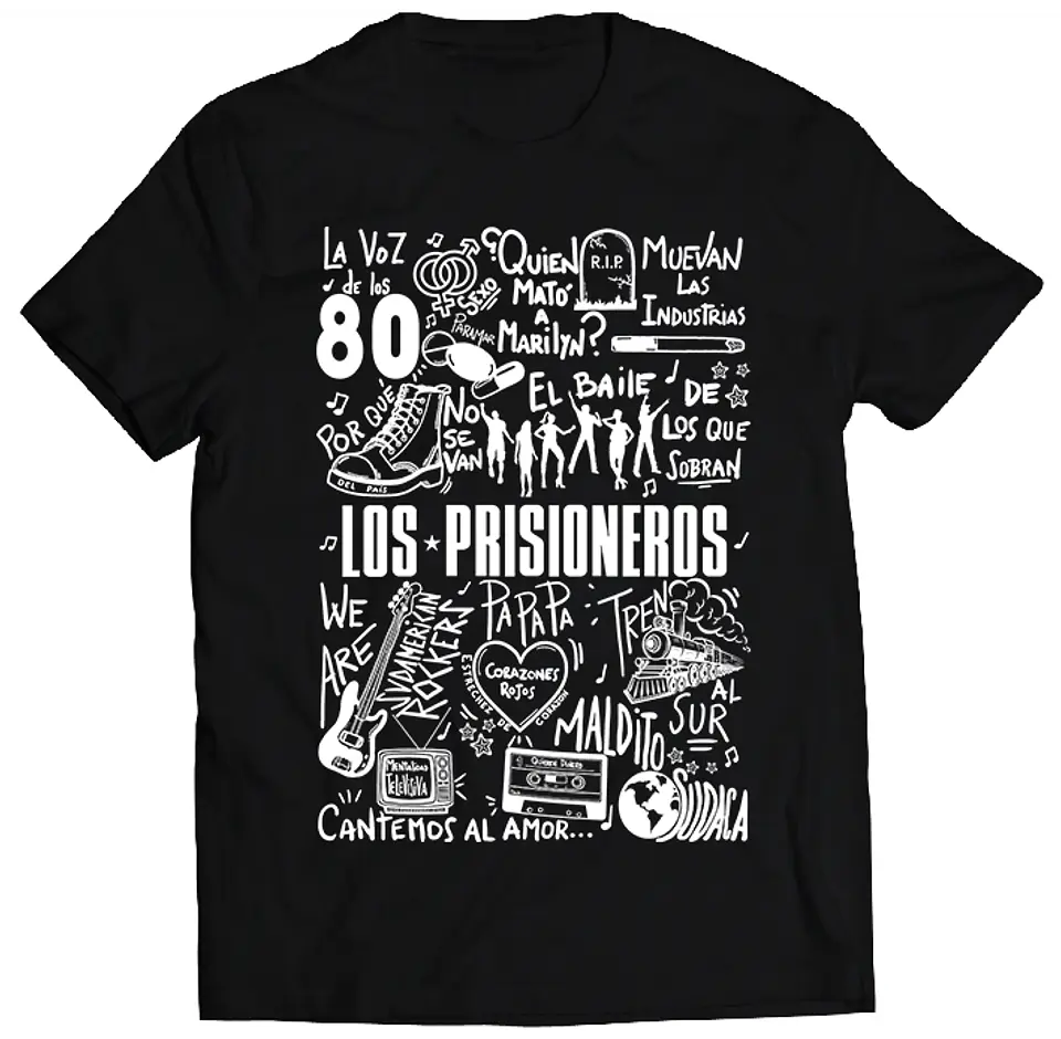 Polera Los Prisioneros - Temazos White | Rock 1