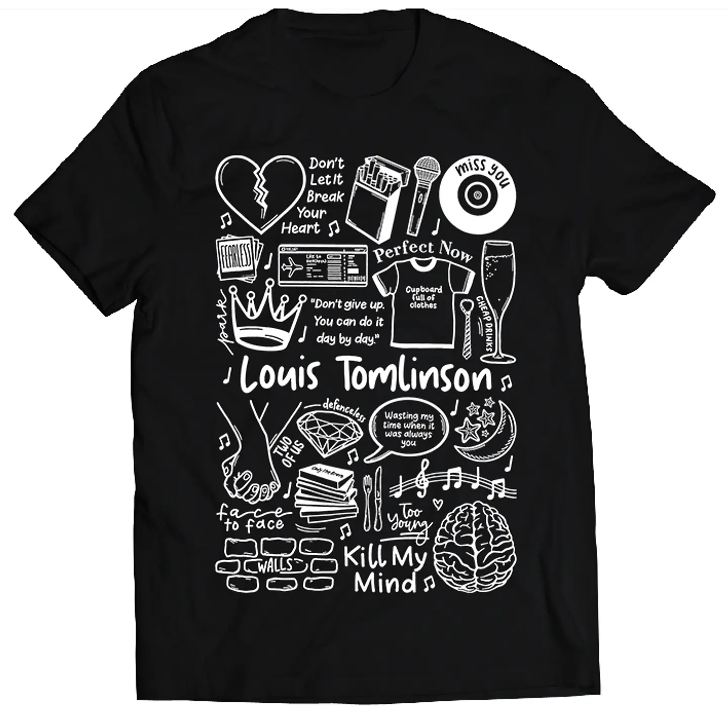 Polera Louis Tomlinson - Temazos White | Música Pop 1