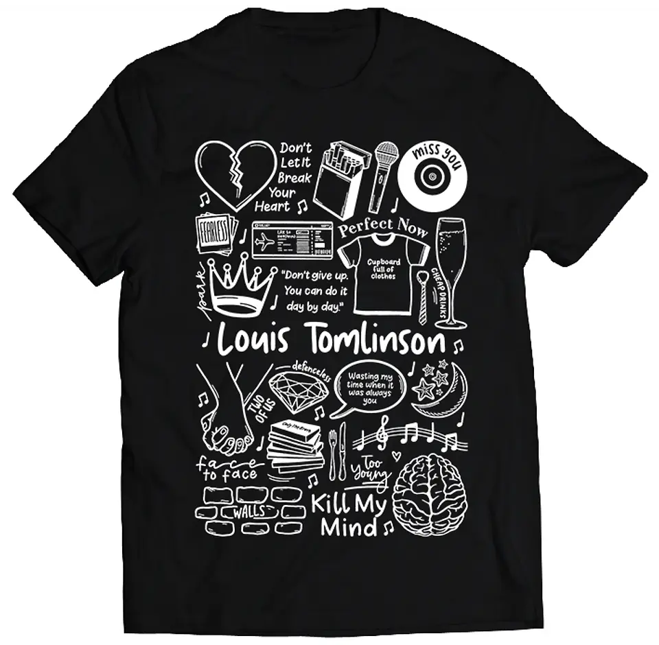 Polera Louis Tomlinson - Temazos White | Música Pop 1