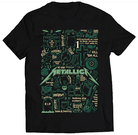 Polera Metallica - Temazos Green | Metal