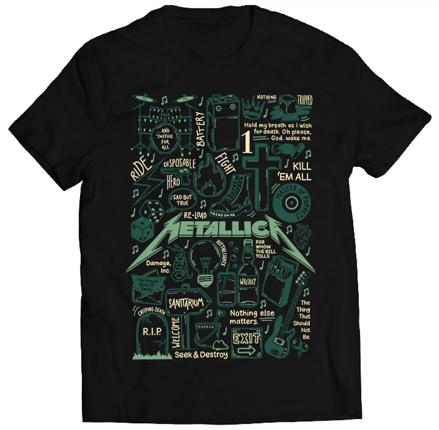 Polera Metallica - Temazos Green | Metal 1