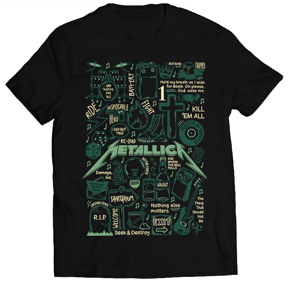 Polera Metallica - Temazos Green | Metal 1