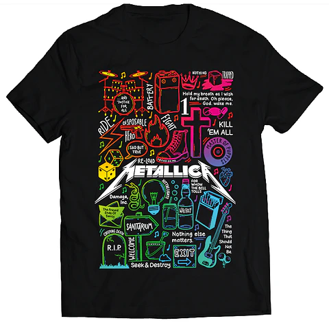 Polera Metallica - Temazos Rainbow | Metal