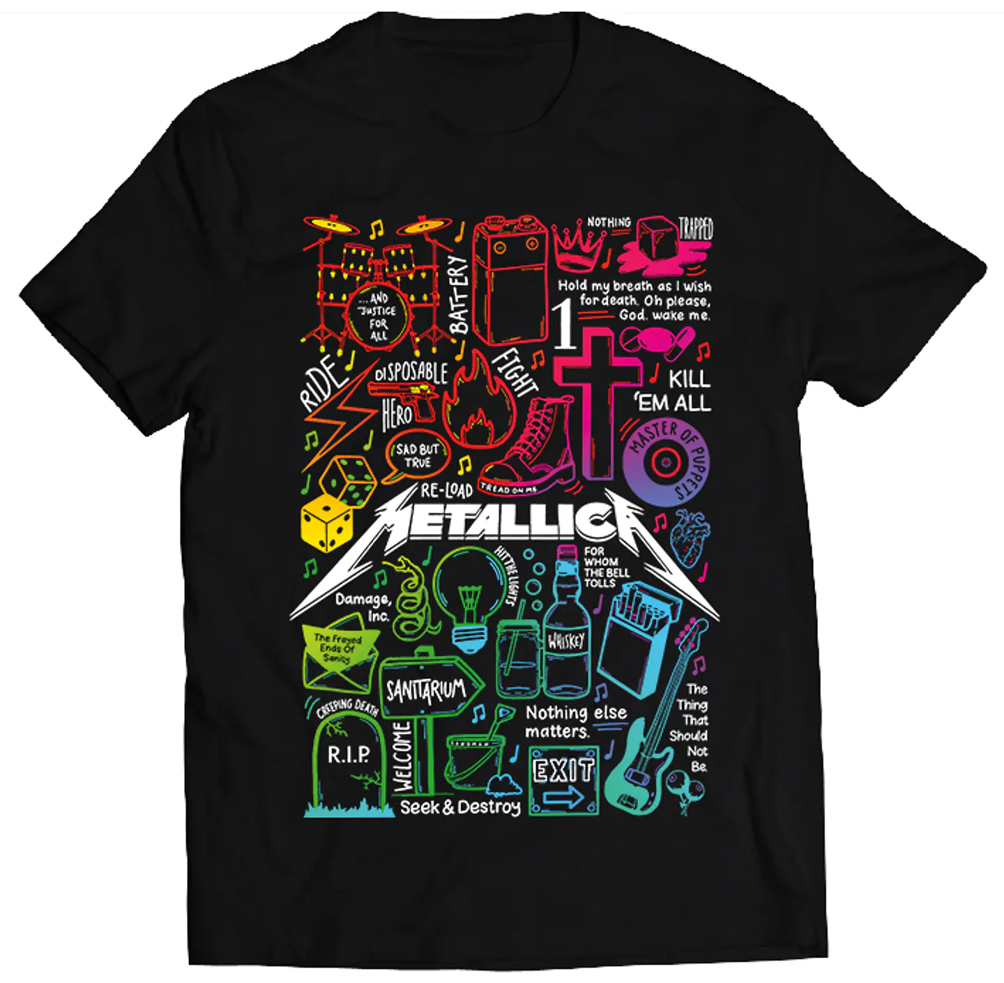Polera Metallica - Temazos Rainbow | Metal 1