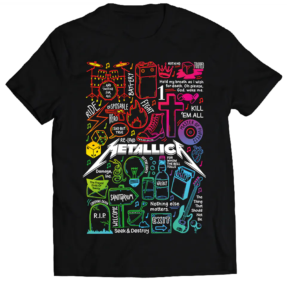 Polera Metallica - Temazos Rainbow | Metal 1