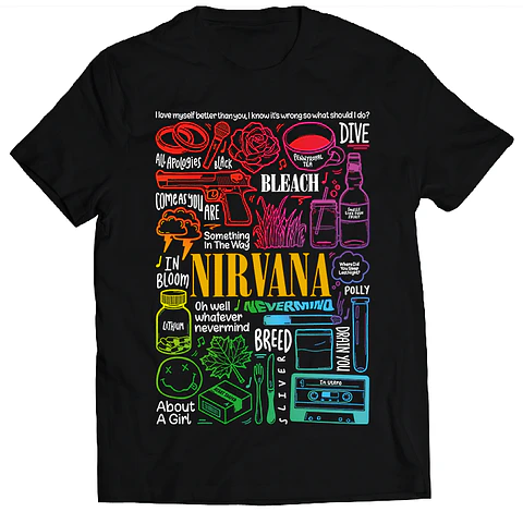 Polera Nirvana - Temazos Rainbow | Rock