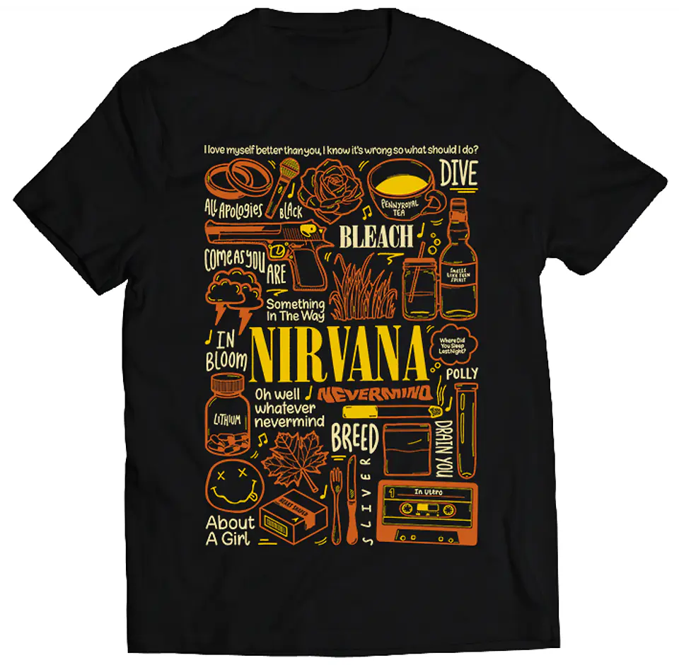 Polera Nirvana - Temazos Cálidos | Rock 1