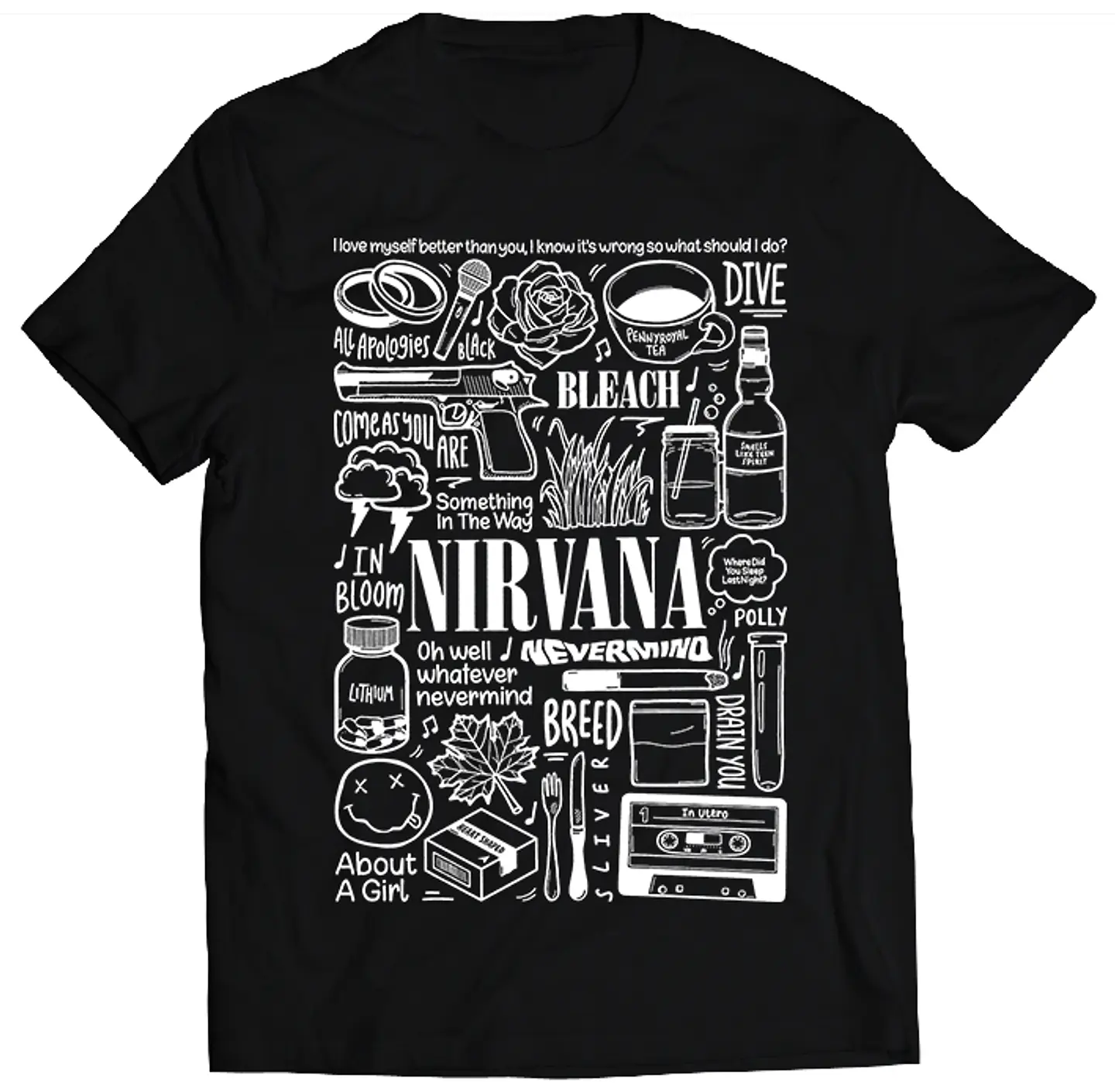 Polera Nirvana - Temazos White | Rock 1