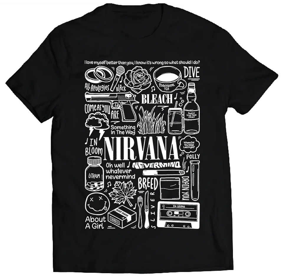 Polera Nirvana - Temazos White | Rock 1