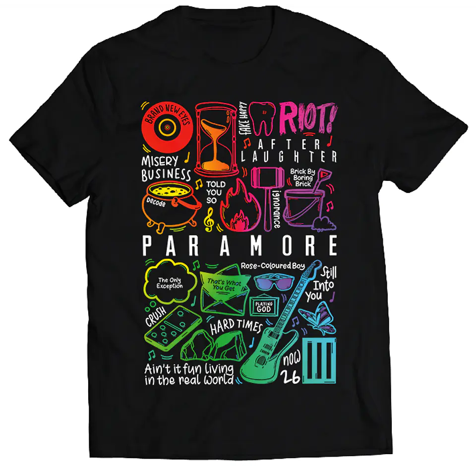 Polera Paramore - Temazos Rainbow | Indie Rock 1