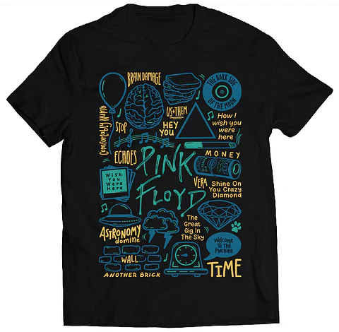 Polera Pink Floyd - Temazos Color | Rock