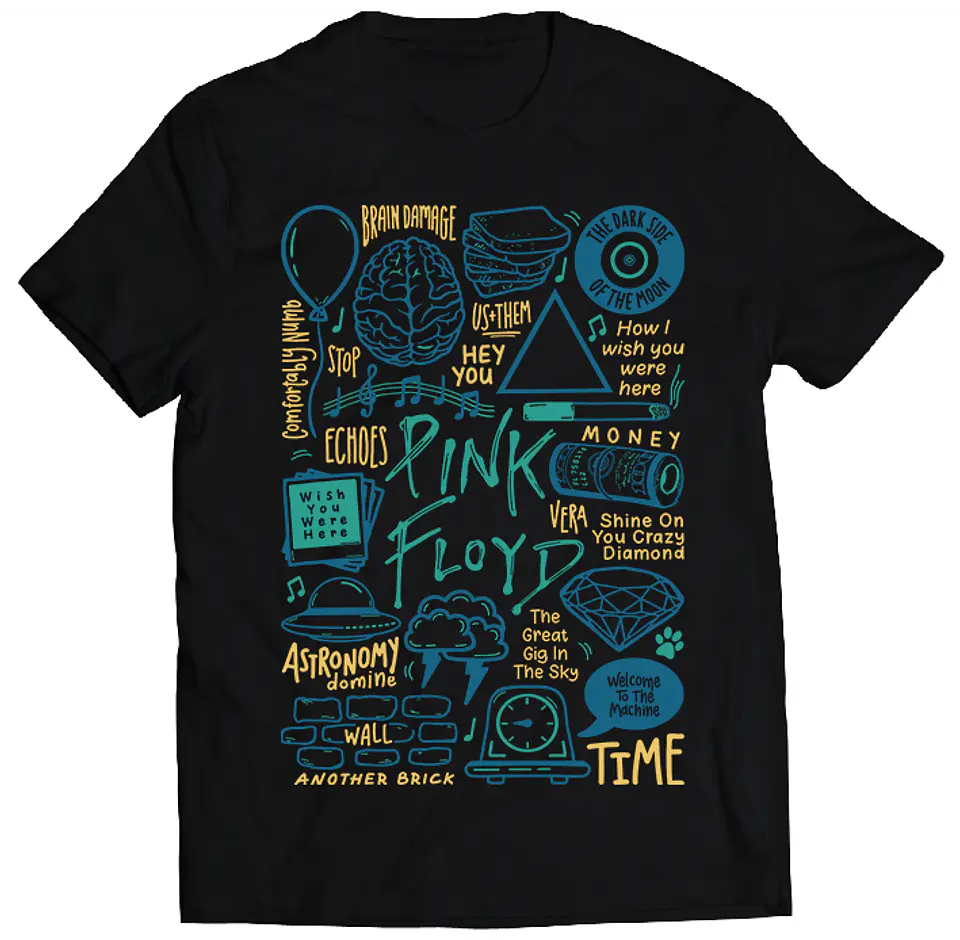 Polera Pink Floyd - Temazos Color | Rock 1
