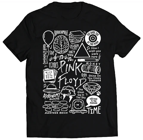 Polera Pink Floyd - Temazos White | Rock