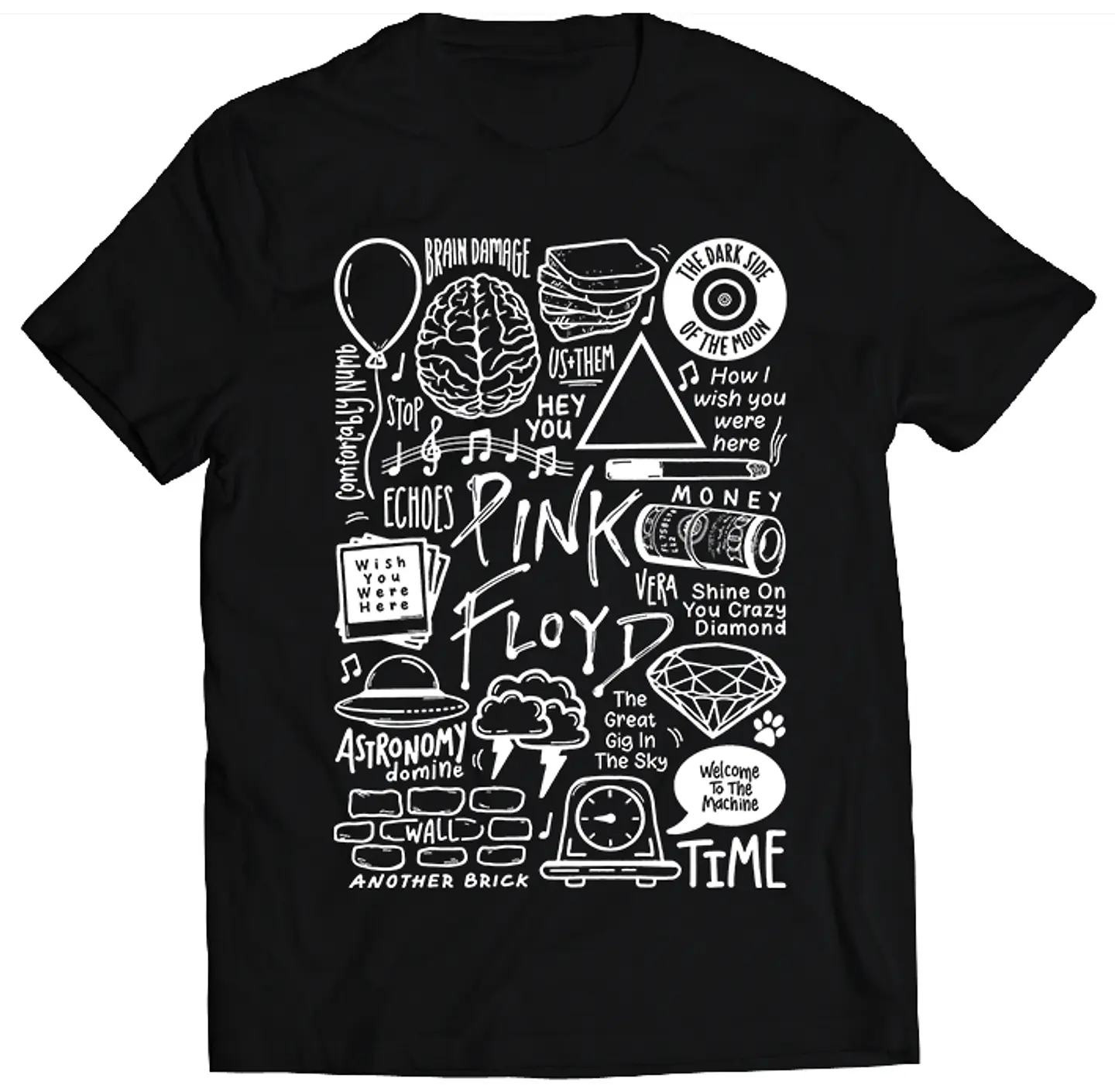 Polera Pink Floyd - Temazos White | Rock 1