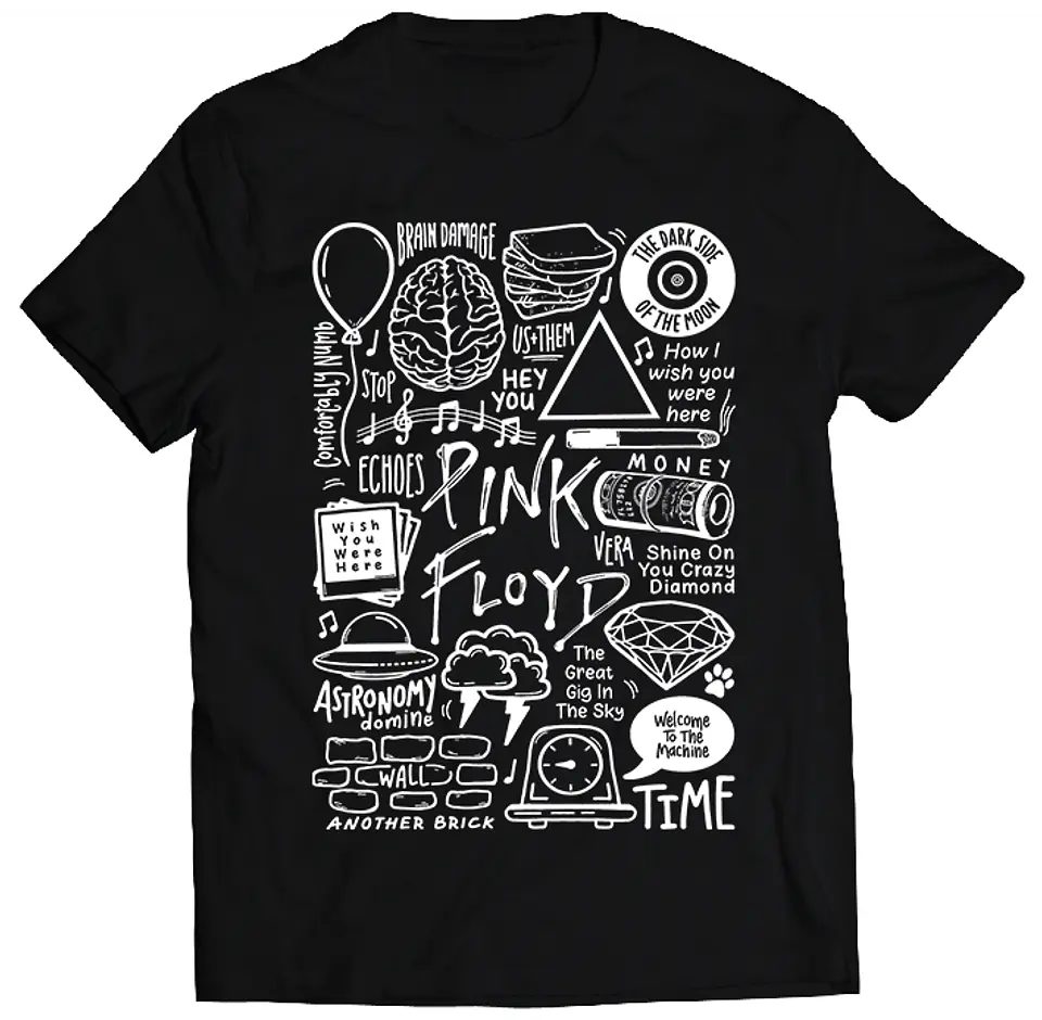 Polera Pink Floyd - Temazos White | Rock 1