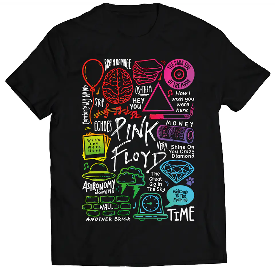 Polera Pink Floyd - Temazos Rainbow | Rock 1