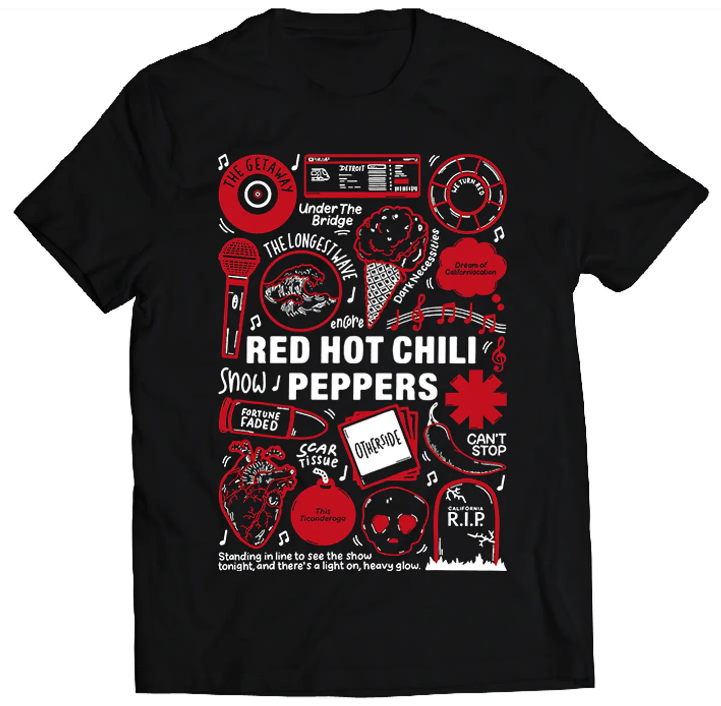 Polera Red Hot Chili Peppers - Temazos Red | Rock 1