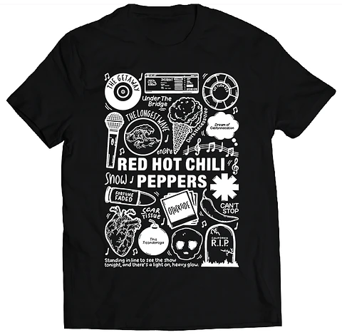 Polera Red Hot Chili Peppers - Temazos White | Rock