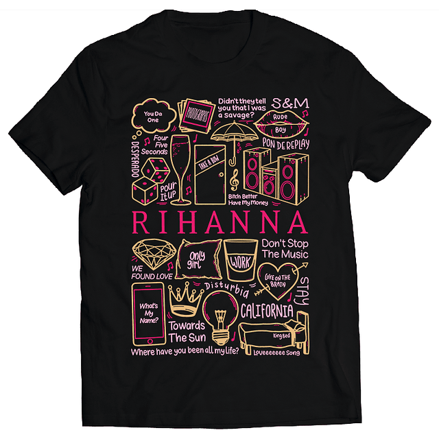 Polera Rihanna - Temazos Pink