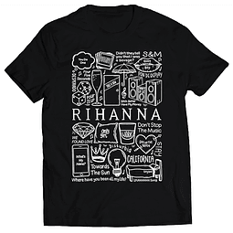 Polera Rihanna - Temazos White