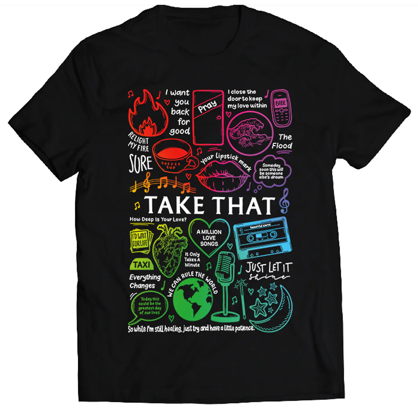Polera Take That - Temazos Rainbow | Música Pop 1