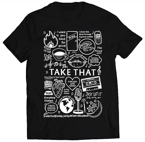Polera Take That - Temazos White | Música Pop