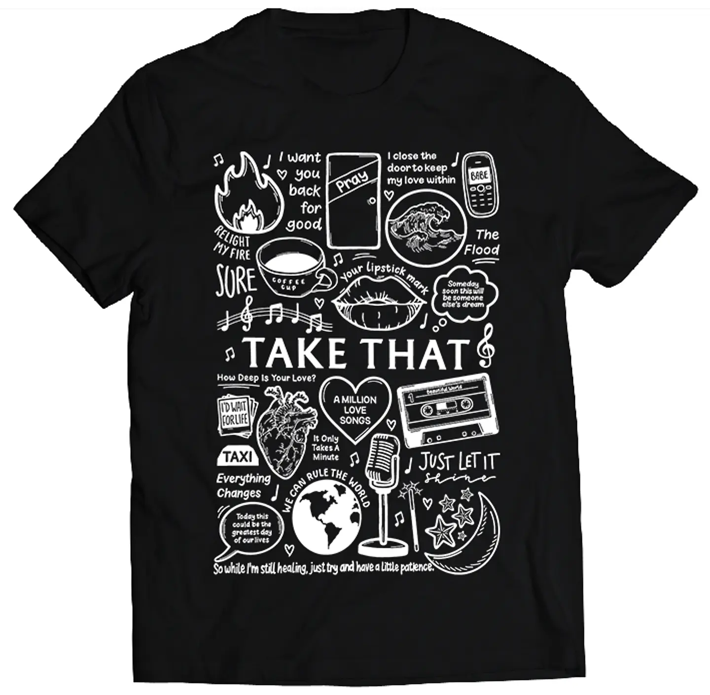 Polera Take That - Temazos White | Música Pop 1