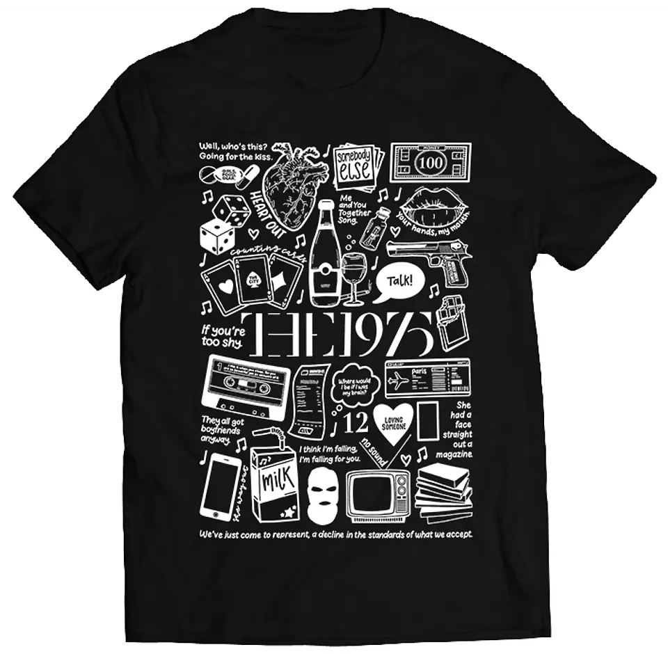 Polera The 1975 - Temazos White | Indie Rock 1