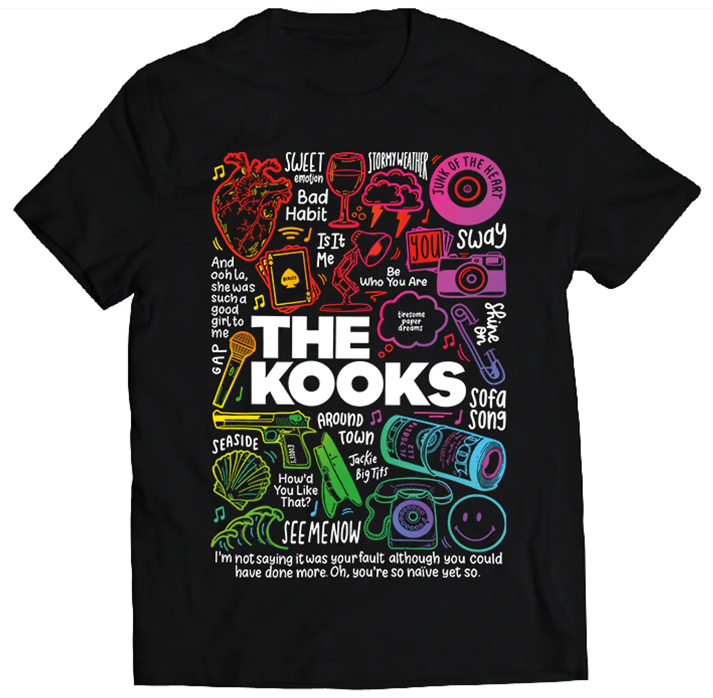 Polera The Kooks - Temazos Rainbow | Indie Rock 1