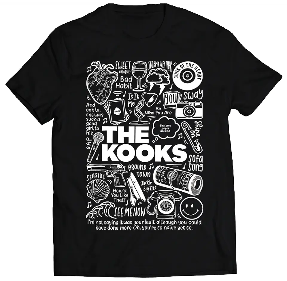 Polera The Kooks - Temazos White | Indie Rock 1