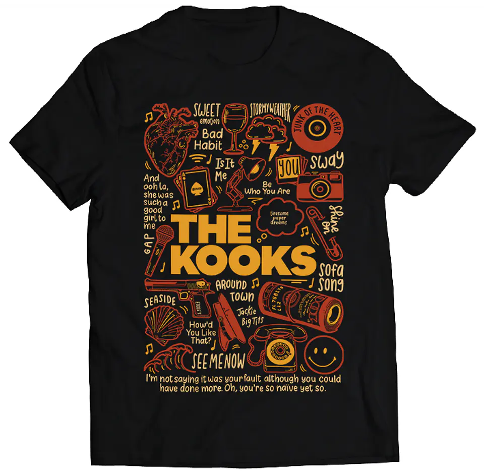 Polera The Kooks - Temazos Orange | Indie Rock 1