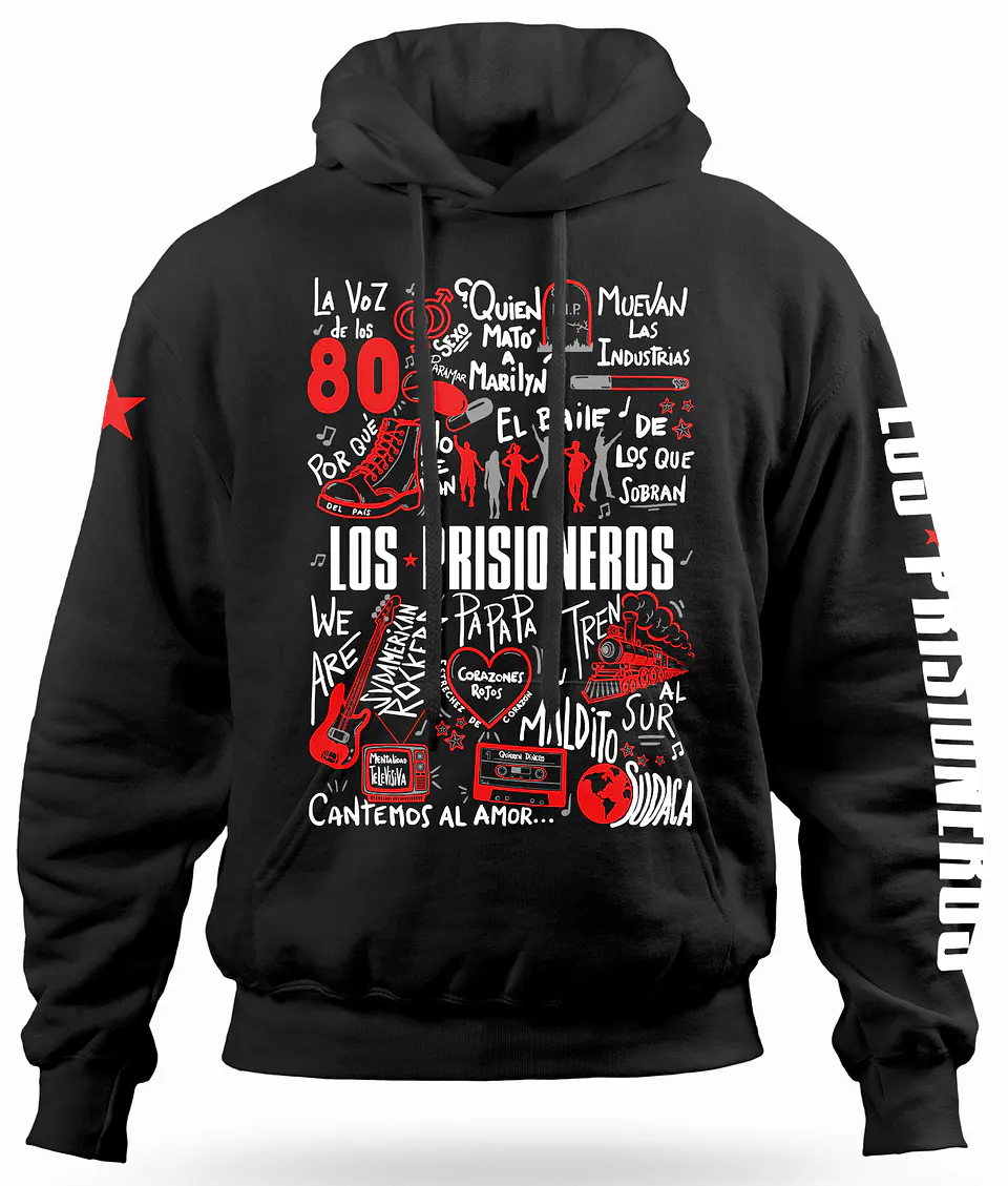 Polerón Canguro Los Prisioneros Canciones - Temazos Rojos | Rock Chileno 1