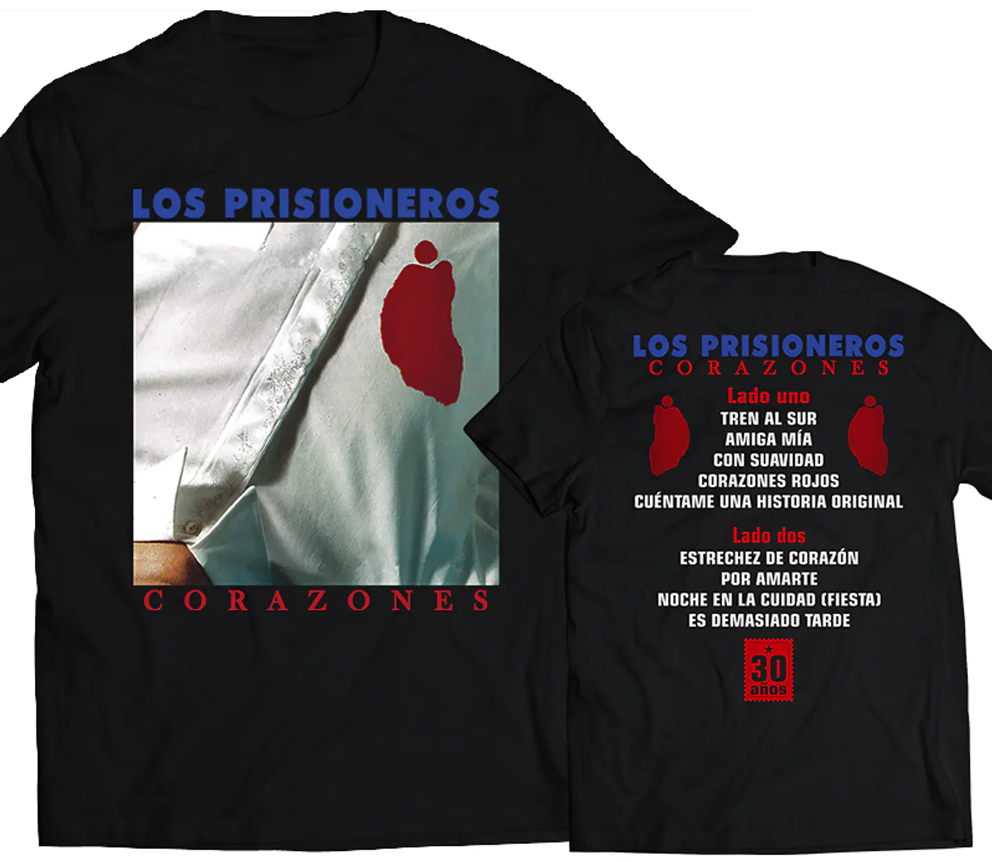 Polera Los Prisioneros - Corazones Cancionero | Rock 1