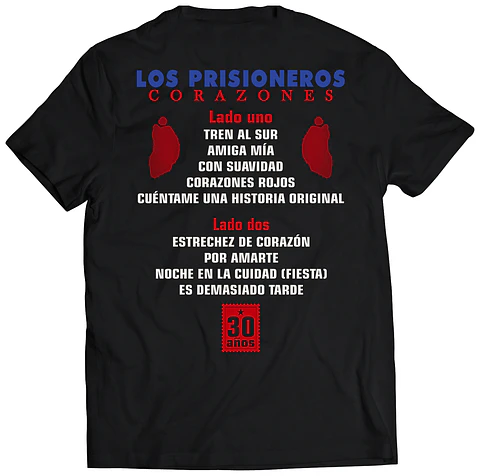Polera Los Prisioneros - Corazones Cancionero | Rock