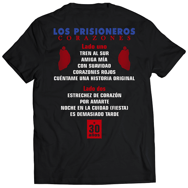 Polera Los Prisioneros - Corazones Cancionero