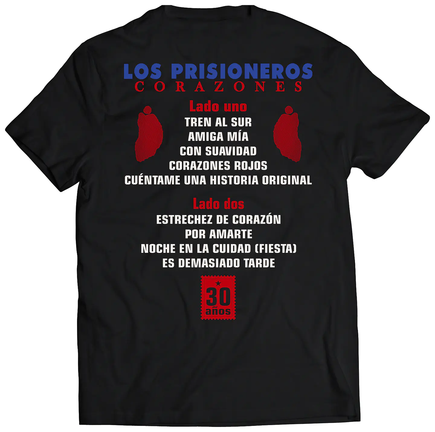 Polera Los Prisioneros - Corazones Cancionero | Rock 2