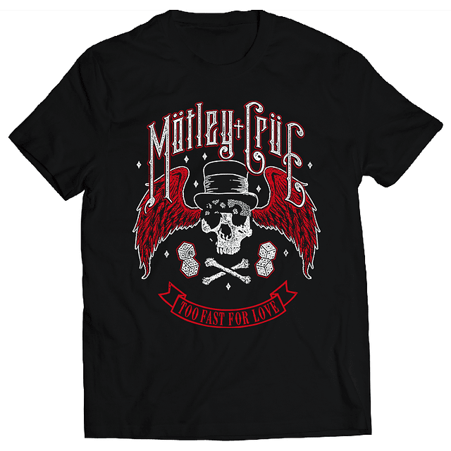 Polera Mötley Crüe - Too Fast For Love