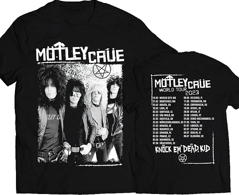 Polera Mötley Crüe - World Tour 2023 Fechas | Metal