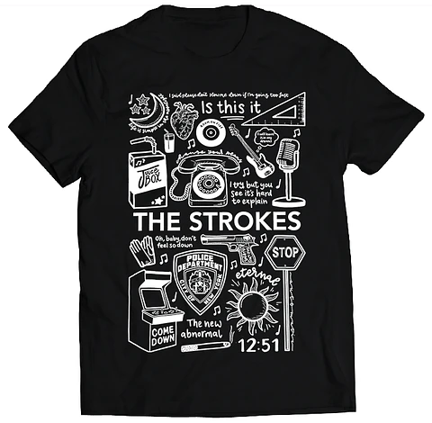 Polera The Strokes - Temazos White | Indie Rock