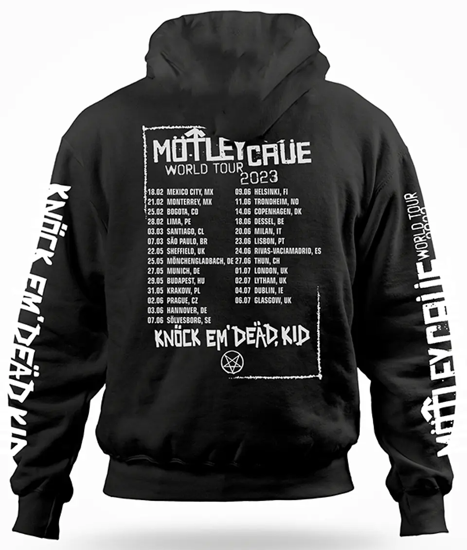 Polerón Canguro Mötley Crüe - Fechas World Tour 2023 | Metal 2