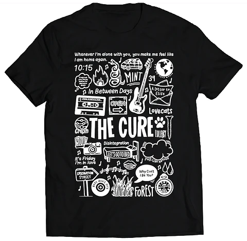 Polera The Cure - Temazos White | Indie Rock