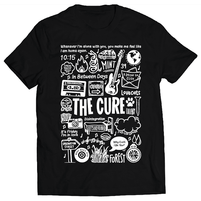 Polera The Cure - Temazos White