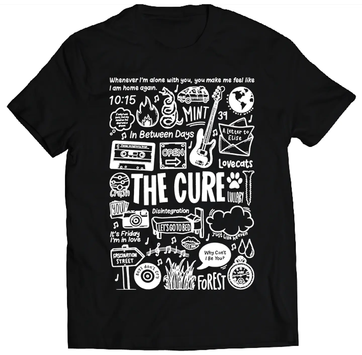 Polera The Cure - Temazos White | Indie Rock 1