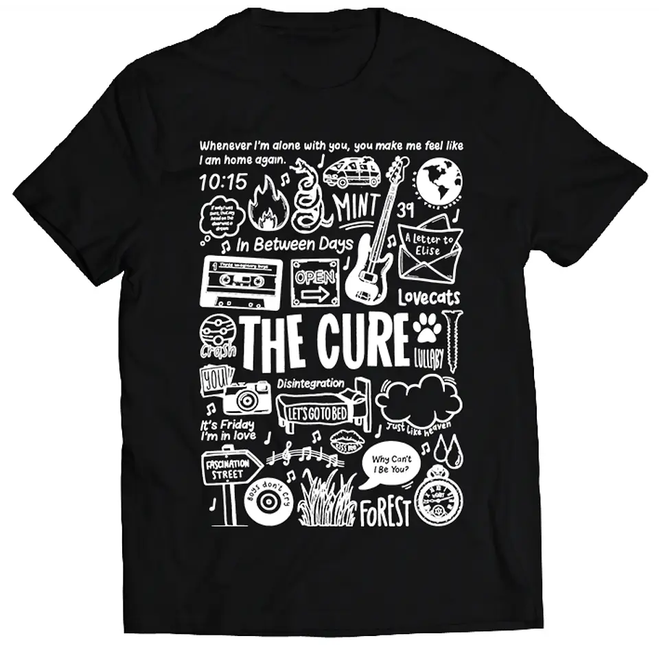 Polera The Cure - Temazos White | Indie Rock 1