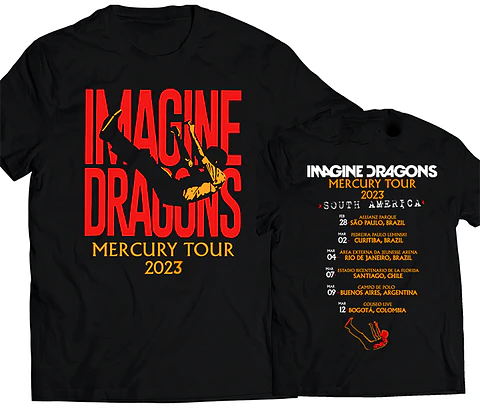 Polera Imagine Dragons - Mercury Tour Fechas Sudamérica (Fechas ACTUALIZADAS) | Indie Rock