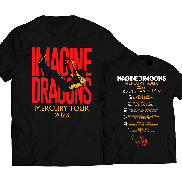 Polera Imagine Dragons - Mercury Tour Fechas Sudamérica (Fechas ACTUALIZADAS)