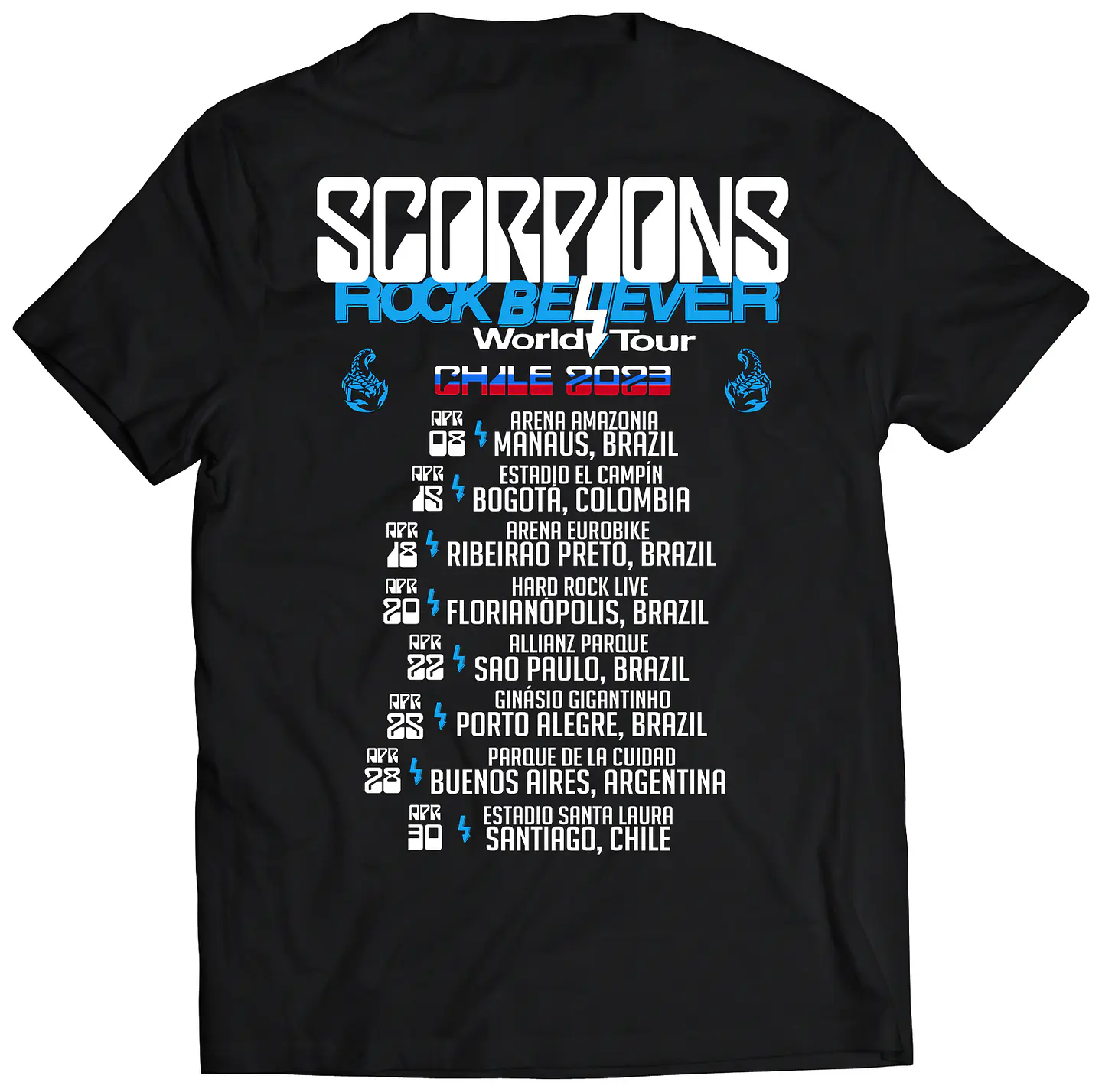 Polera Scorpions - Rock Believer Tour 2013 Fechas | Rock 3