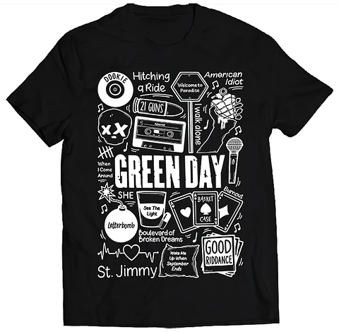 Polera Green Day - Temazos White | Rock