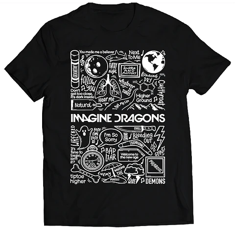 Polera Imagine Dragons - Temazos White | Indie Rock